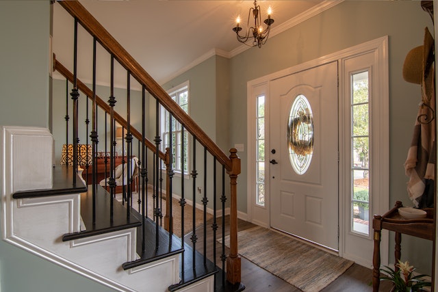 The interior entrance of a home.