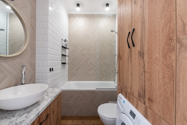 white and light brown bathroom